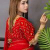 ইন্ডিয়ান ওয়েটলেস এমব্রয়ডারি জর্জেট শাড়ি + ব্লাউজ - Image 6