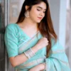 প্রিমিয়াম সেমি মসলিন শাড়ী + ম্যাচিং ব্লাউজ পিচ (SMS 203 ) - Image 3