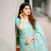 প্রিমিয়াম সেমি মসলিন শাড়ী + ম্যাচিং ব্লাউজ পিচ (SMS 203 ) - Image 5