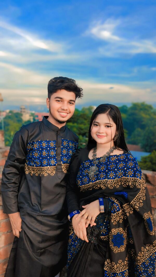শাড়ি পাঞ্জাবি কাঁপল সেট (Code 113)