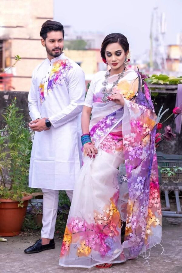 শাড়ি পাঞ্জাবি কাঁপল সেট (Code 119)