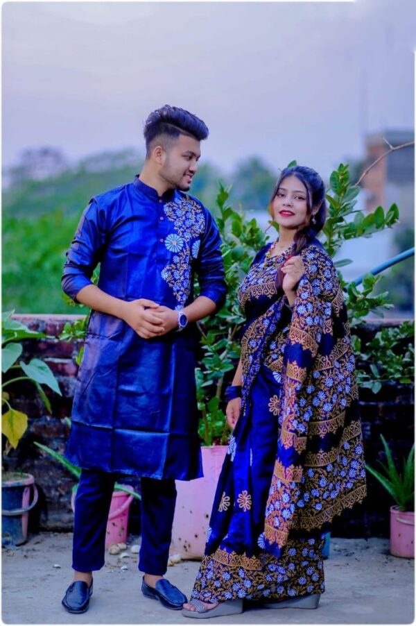 শাড়ি পাঞ্জাবি কাঁপল সেট (Code 117)