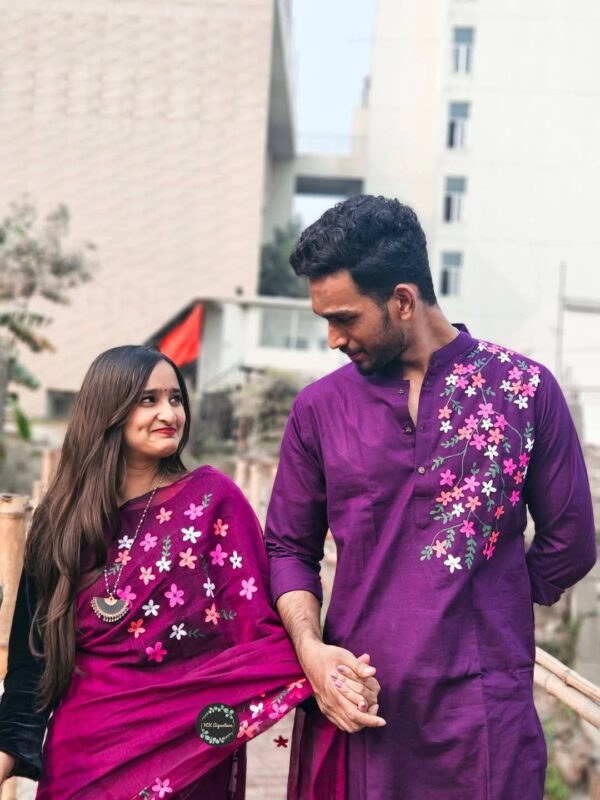 শাড়ি পাঞ্জাবি কাঁপল সেট (Code 120)
