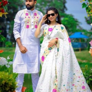 শাড়ি পাঞ্জাবি কাঁপল সেট (Code 115)