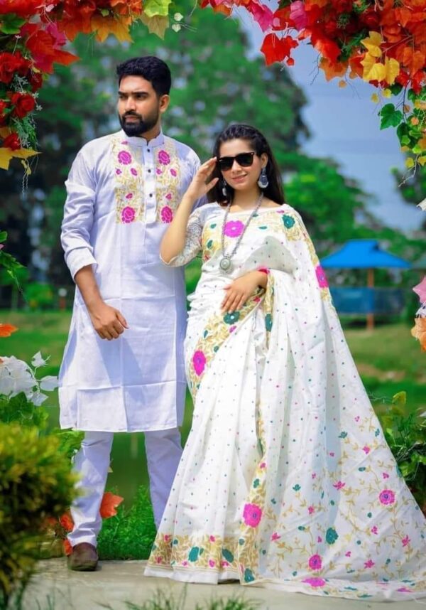 শাড়ি পাঞ্জাবি কাঁপল সেট (Code 115)
